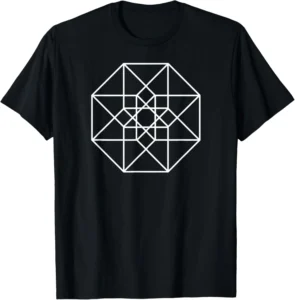 Tesseract 2D Hypercube Orthogonal Projection T-Shirt